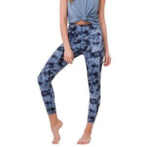 Onzie Womens XS High Rise Leggings Moonstone Acid Wash Tie Dye Athletic